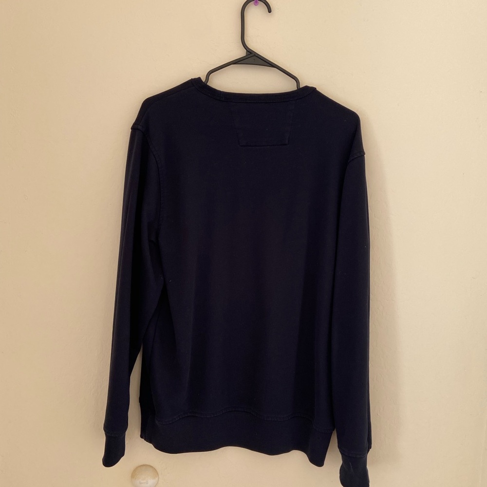 Banana Republic French Terry Crew Sweater Navy - Picture 2 of 3